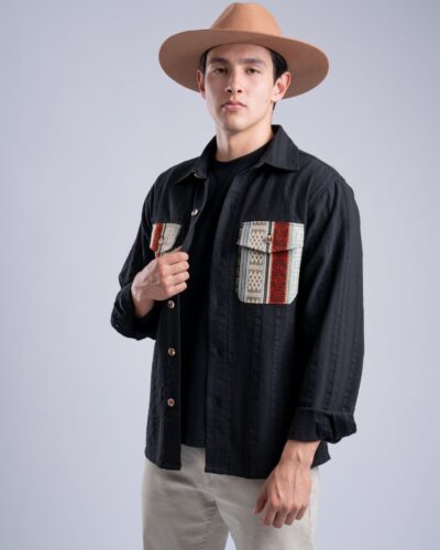 Sobrecamisa de Algodón Negro