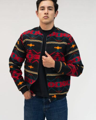 Chaqueta Bomber Tejido Étnico