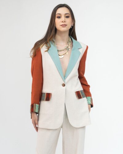 Blazer Parches de Lino