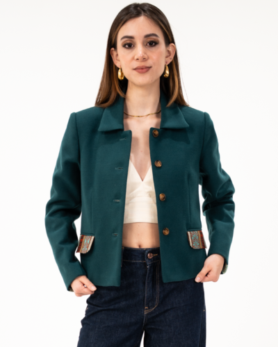 Blazer de Cuello Paño Verde