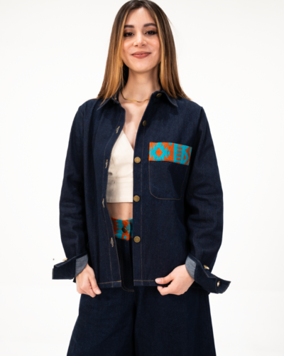 Sobrecamisa Jean Azul Tejido Espalda