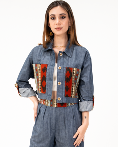 Chaqueta de Algodón Azul Jean