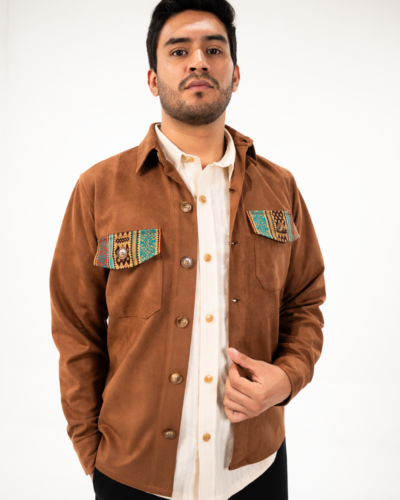 Sobrecamisa Café Espalda Tejida