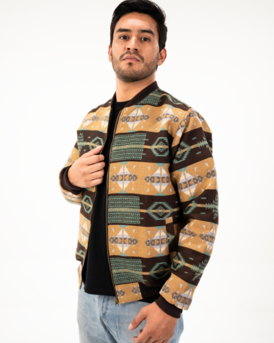 Chaqueta Bomber Tejido Etnico