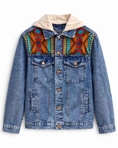 Chaqueta Jean Arte en Serigrafía y Tejido