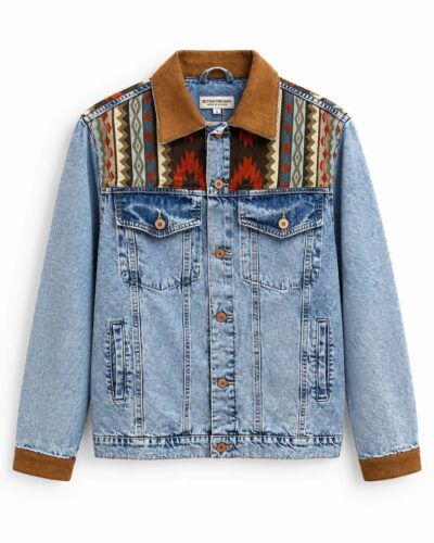 Chaqueta Jean Arte en Serigrafía y Tejido