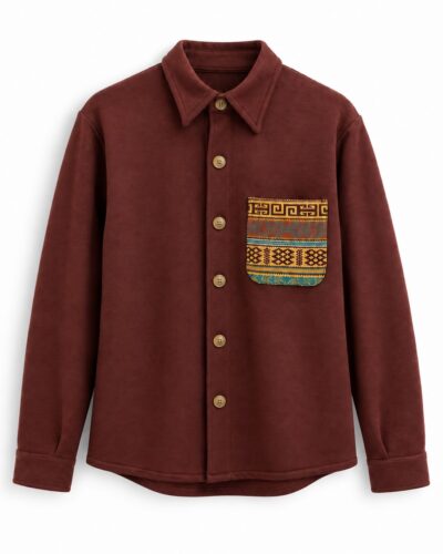 Sobrecamisa Vino Espalda Tejida