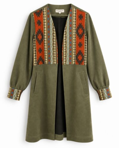 Cardigan Verde Tejido Frontal